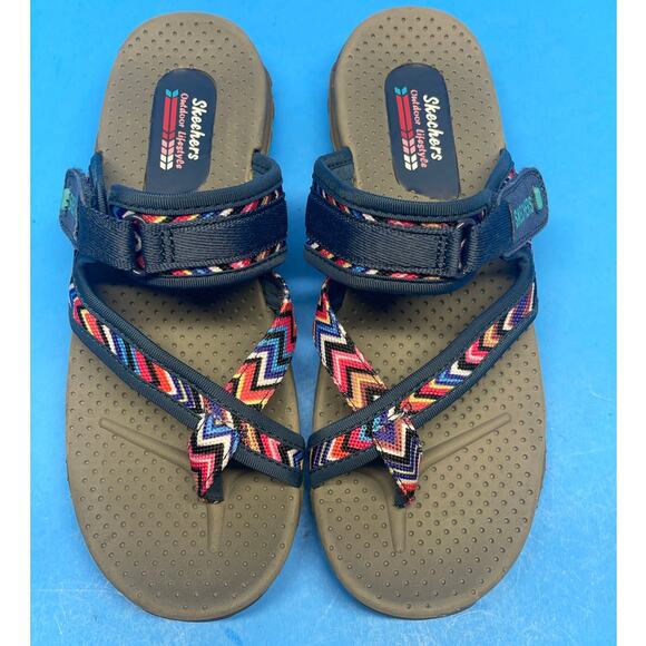 Skechers Reggae Trailway Sandals Women's Sz 9 Colorful Outdoor Strappy Slide - Picture 8 of 11